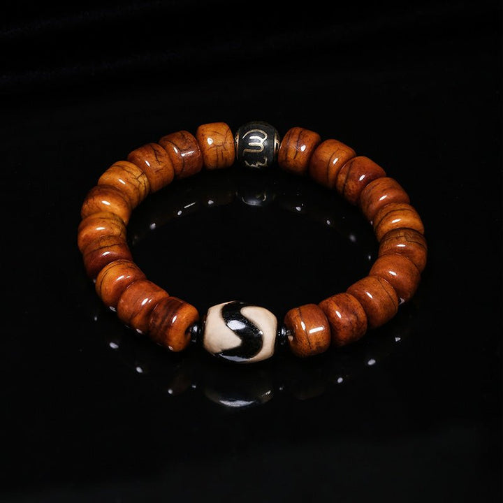 Potala Palace Ox Bone Nine Eyes Tibet Tibet Beads Protection Energy Bracelet - BuddhaEnergyHealing