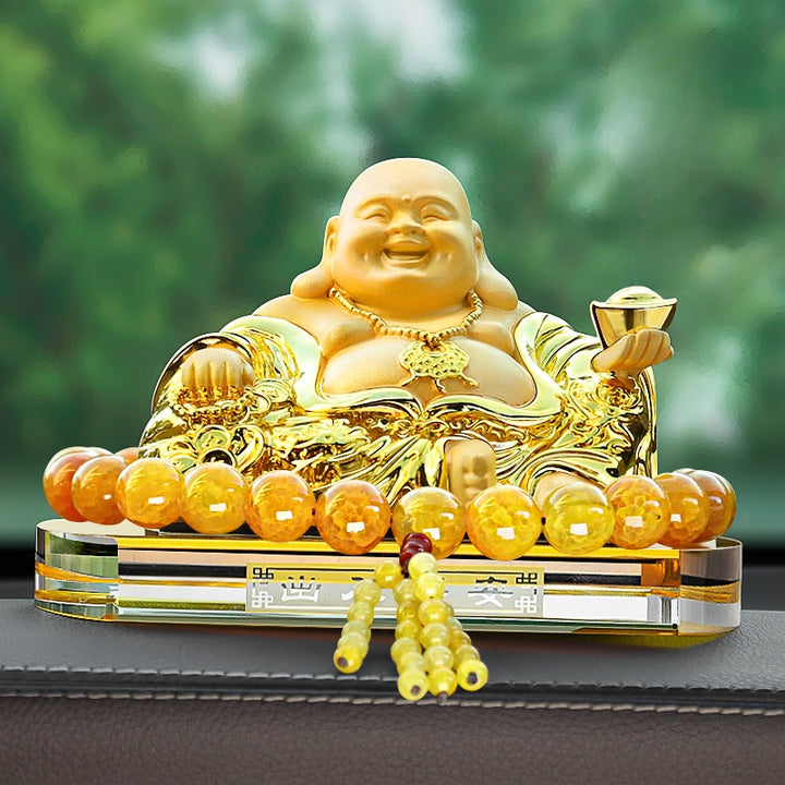 2025 New Maitreya Buddha Statue Car Ornaments Ensure Safety - BuddhaEnergyHealing