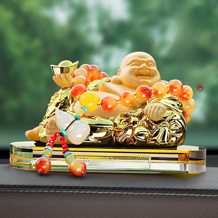 2025 New Maitreya Buddha Statue Car Ornaments Ensure Safety - BuddhaEnergyHealing