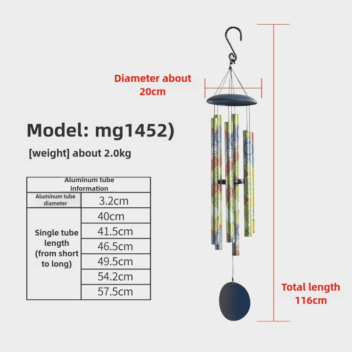 Premium Wooden Zen Tuning Music Wind Chime Hanging Meditation Calm Energy Ornament - BuddhaEnergyHealing