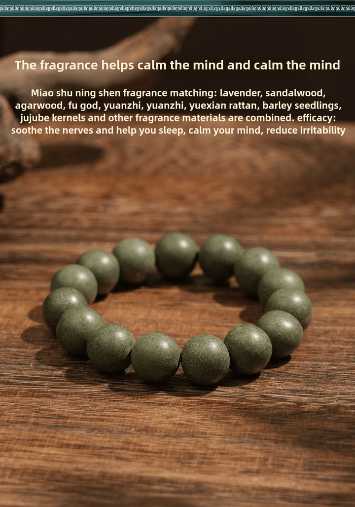 Qingcheng Mountain Ancient Method Intangible Cultural Heritage Incense Beads Calming and Soothing Daoist Calm Meditation Bracelet - BuddhaEnergyHealing
