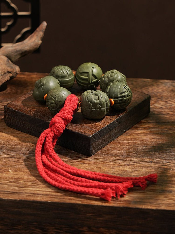 Qingcheng Mountain Ancient Method Intangible Cultural Heritage Incense Beads Calming and Soothing Daoist Calm Meditation Bracelet - BuddhaEnergyHealing