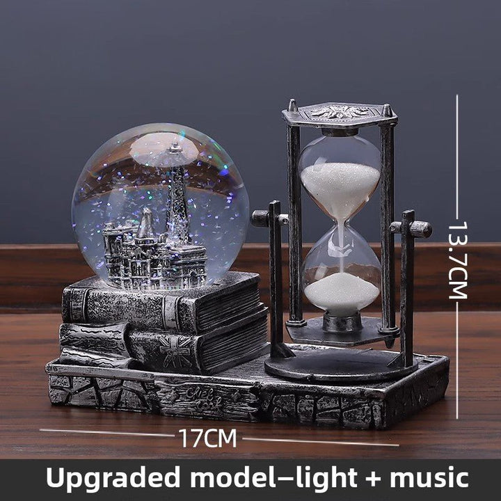 Retro Crystal Ball Sand Clock Timer Creative Calm Meditation Wellness Ornaments - BuddhaEnergyHealing