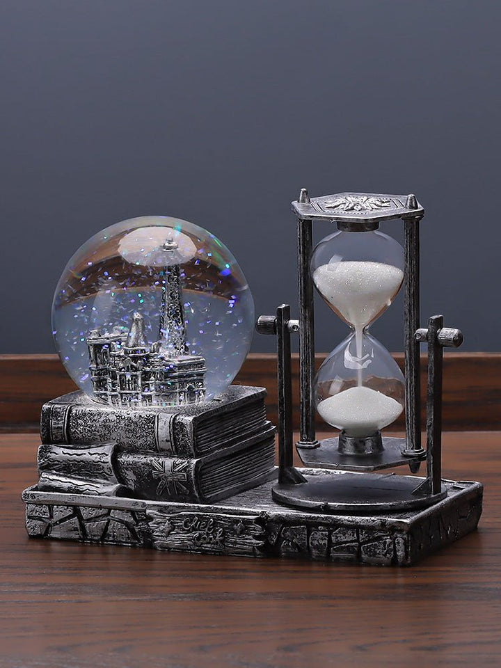 Retro Crystal Ball Sand Clock Timer Creative Calm Meditation Wellness Ornaments - BuddhaEnergyHealing