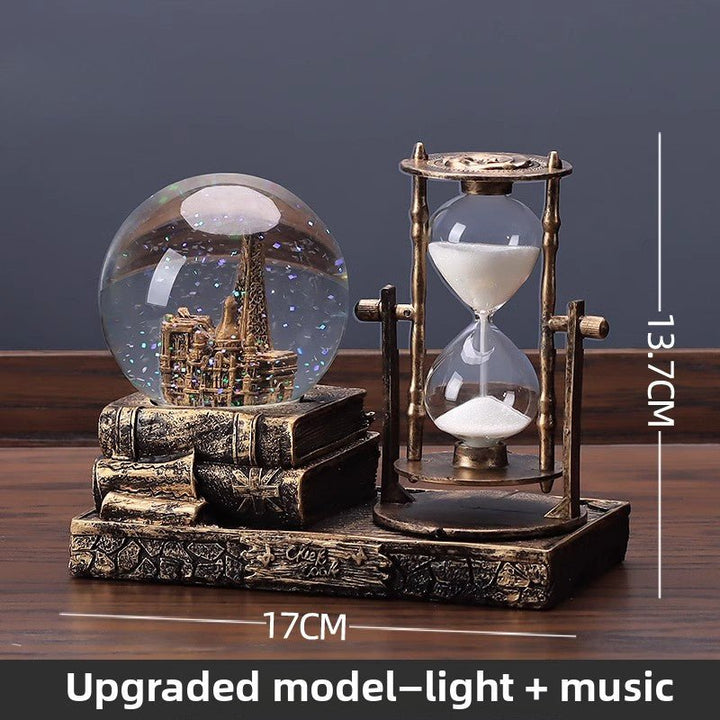 Retro Crystal Ball Sand Clock Timer Creative Calm Meditation Wellness Ornaments - BuddhaEnergyHealing