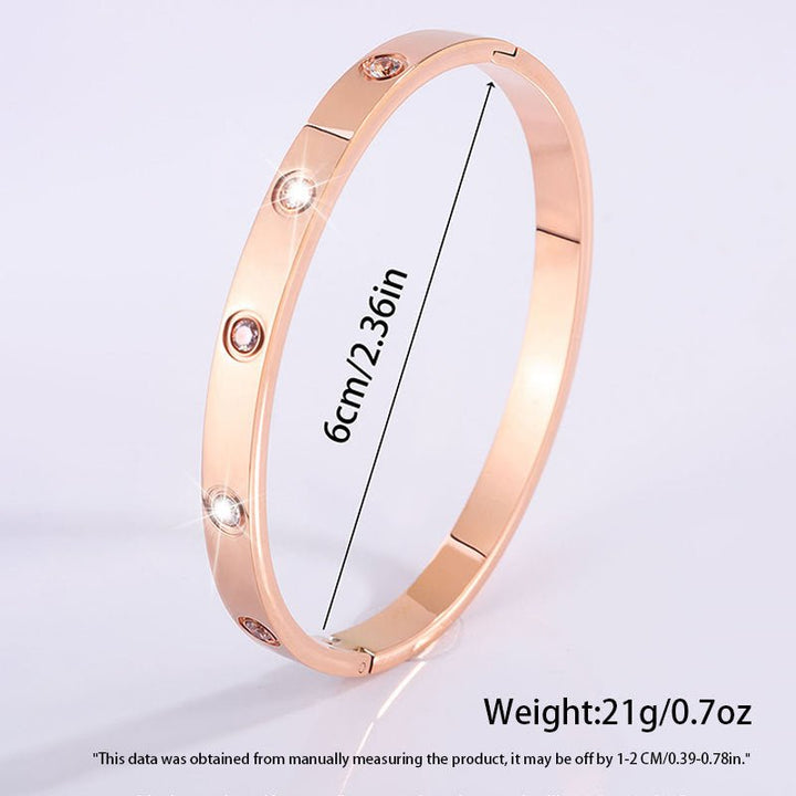 Round Gold Titanium Steel Protection Bracelet - BuddhaEnergyHealing