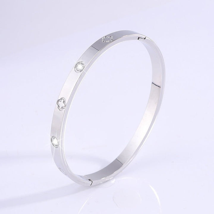 Round Gold Titanium Steel Protection Bracelet - BuddhaEnergyHealing