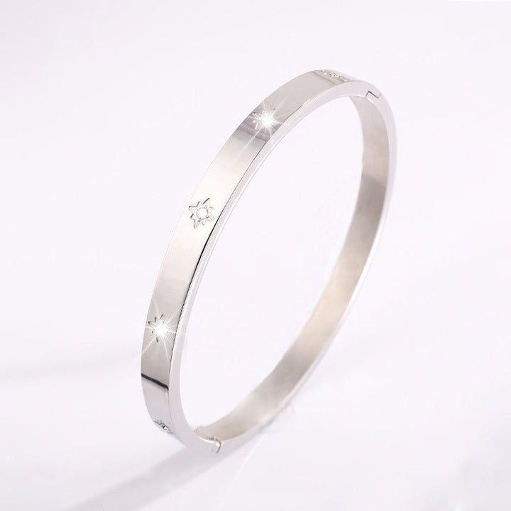 Round Gold Titanium Steel Protection Bracelet - BuddhaEnergyHealing
