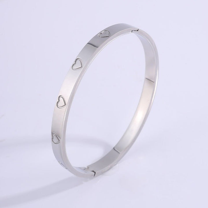Round Gold Titanium Steel Protection Bracelet - BuddhaEnergyHealing