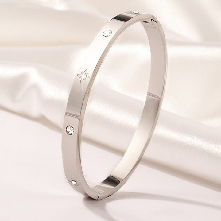 Round Gold Titanium Steel Protection Bracelet - BuddhaEnergyHealing
