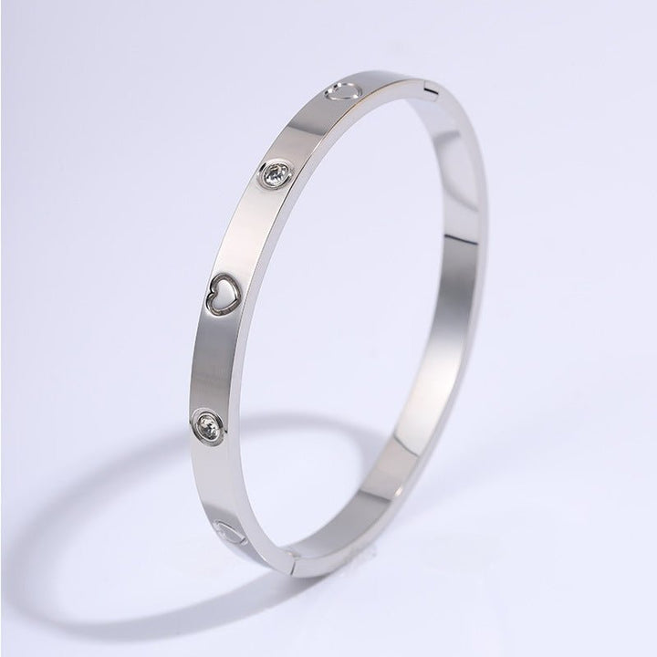 Round Gold Titanium Steel Protection Bracelet - BuddhaEnergyHealing