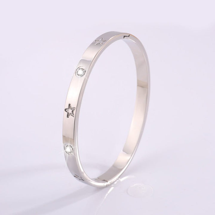 Round Gold Titanium Steel Protection Bracelet - BuddhaEnergyHealing
