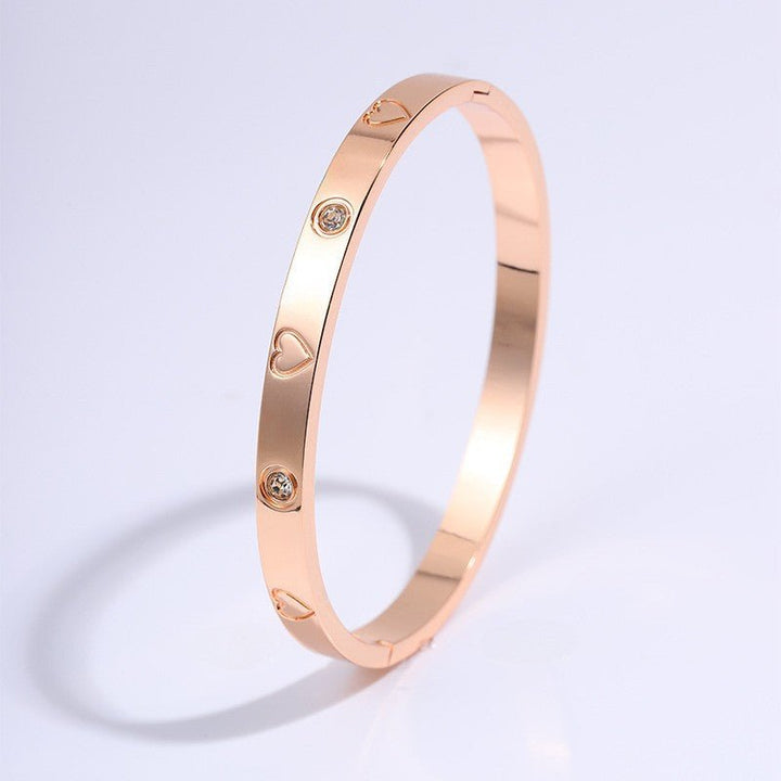 Round Gold Titanium Steel Protection Bracelet - BuddhaEnergyHealing