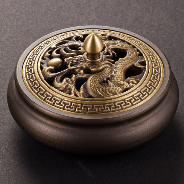 Sandalwood Agarwood Aromatherapy Copper Incense Burner Meditation Energy - BuddhaEnergyHealing