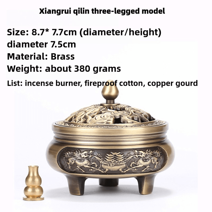 Sandalwood Agarwood Copper Incense Burner Meditation Energy - BuddhaEnergyHealing