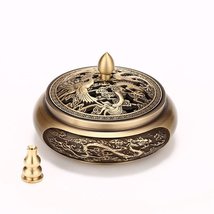 Sandalwood Agarwood Copper Incense Burner Meditation Energy - BuddhaEnergyHealing