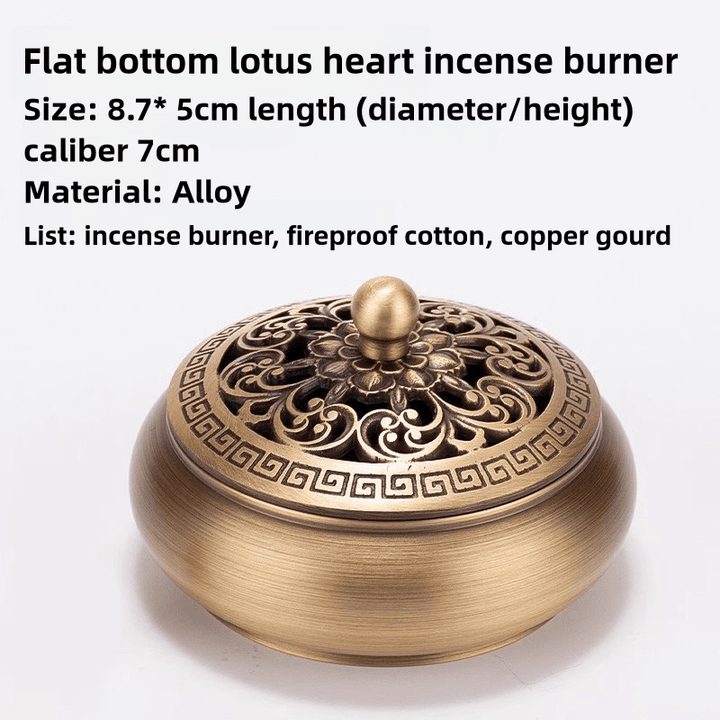 Sandalwood Agarwood Copper Incense Burner Meditation Energy - BuddhaEnergyHealing