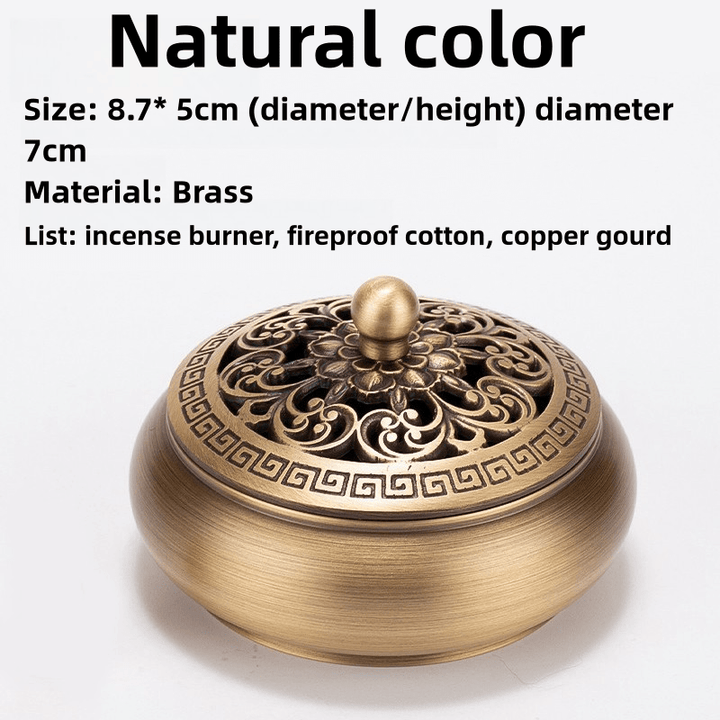Sandalwood Agarwood Copper Incense Burner Meditation Energy - BuddhaEnergyHealing