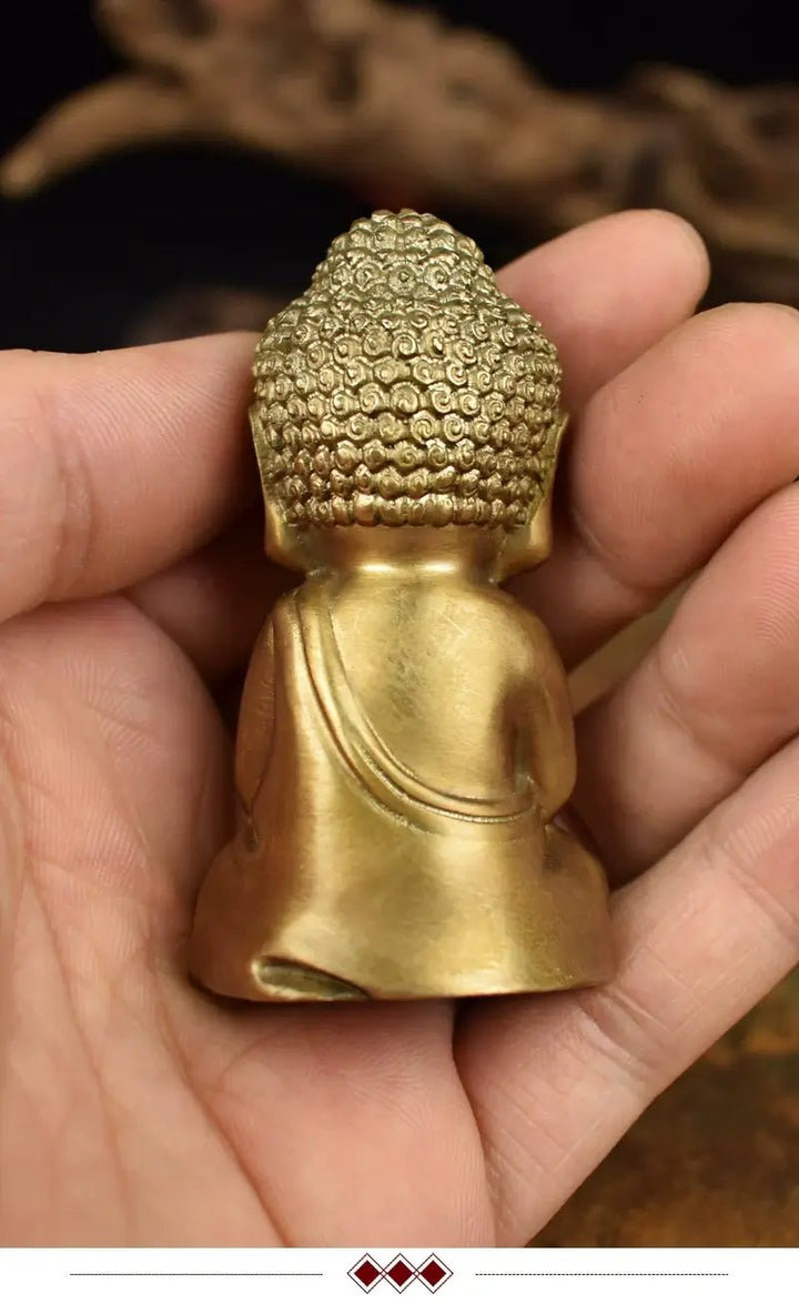 Solid Copper Wealth Buddha Wealth Lucky Protection Ornament - BuddhaEnergyHealing
