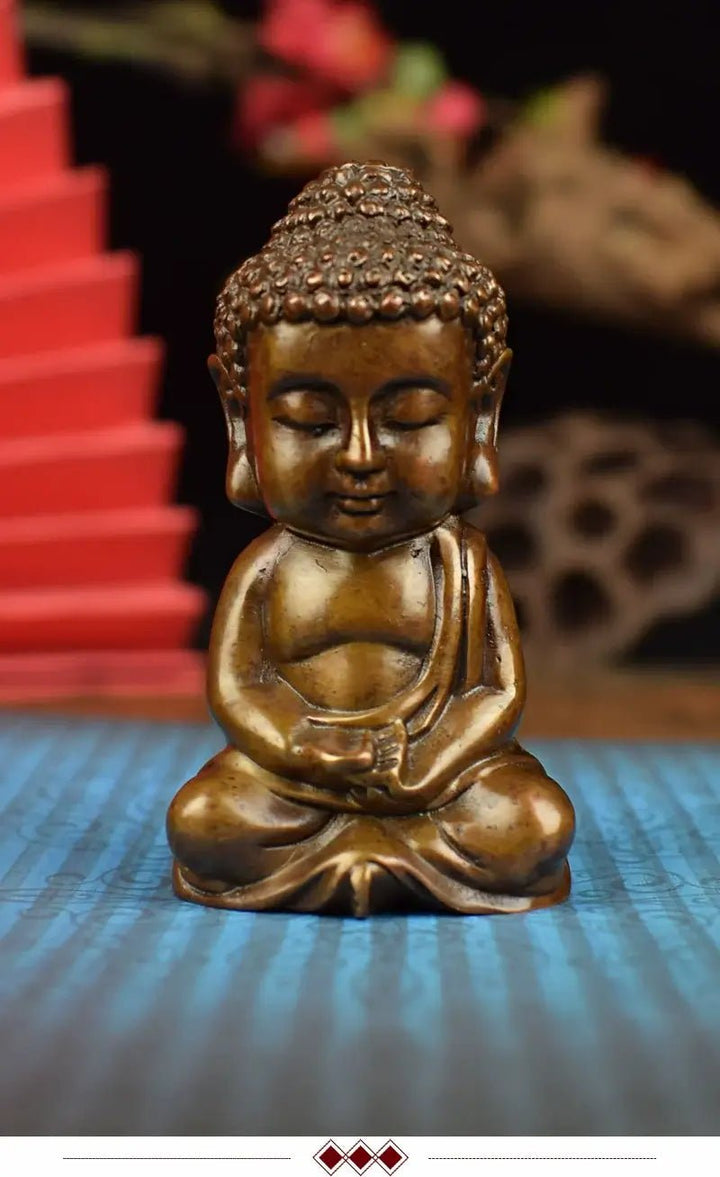 Solid Copper Wealth Buddha Wealth Lucky Protection Ornament - BuddhaEnergyHealing