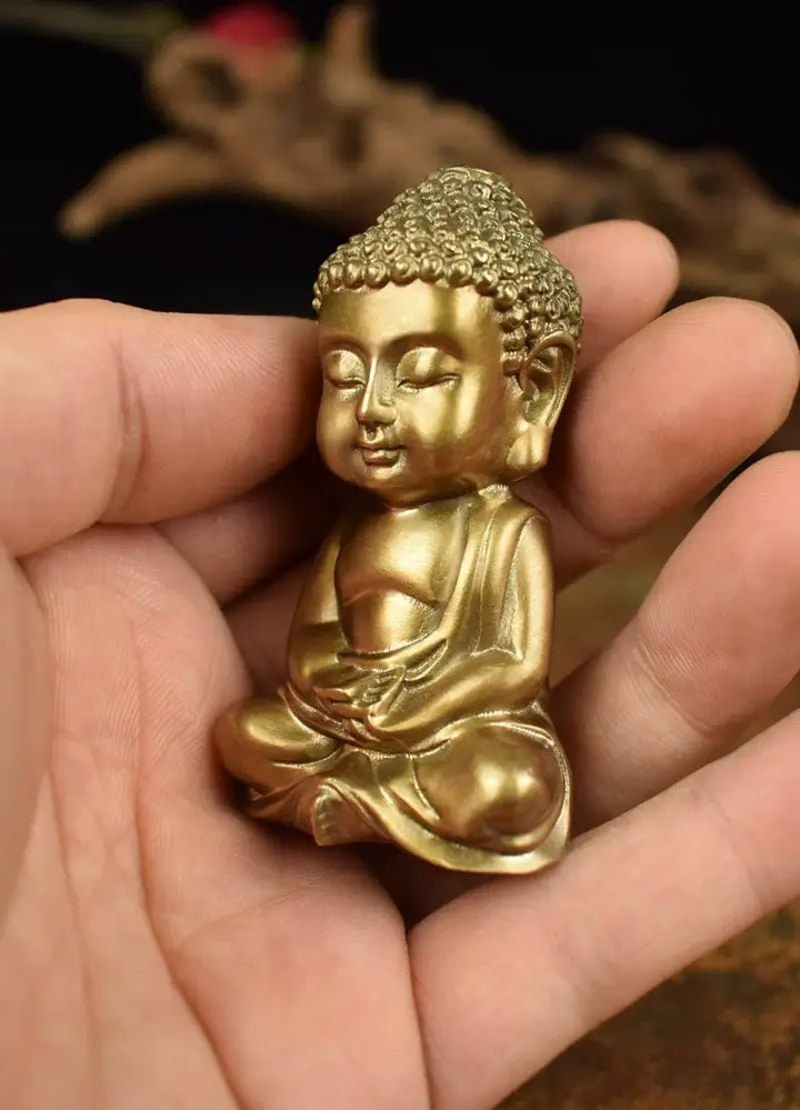 Solid Copper Wealth Buddha Wealth Lucky Protection Ornament - BuddhaEnergyHealing