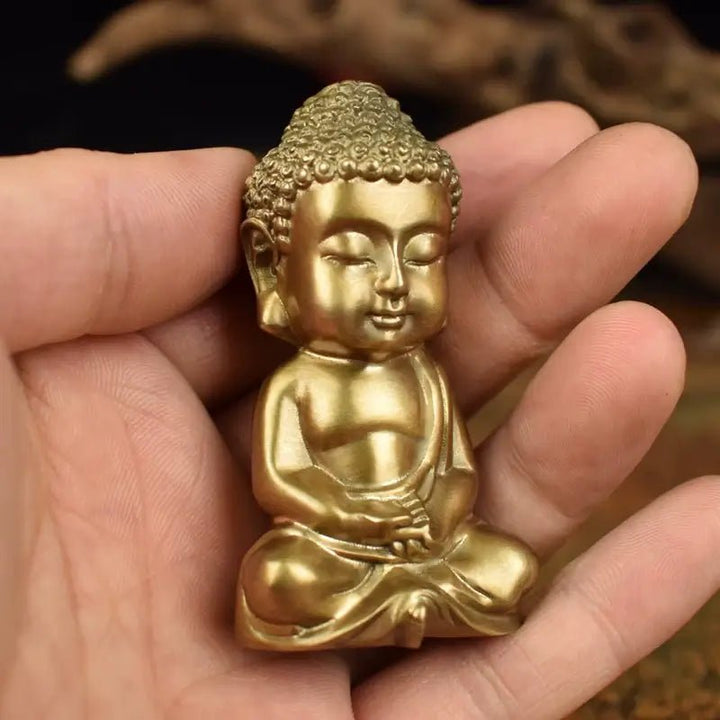 Solid Copper Wealth Buddha Wealth Lucky Protection Ornament - BuddhaEnergyHealing