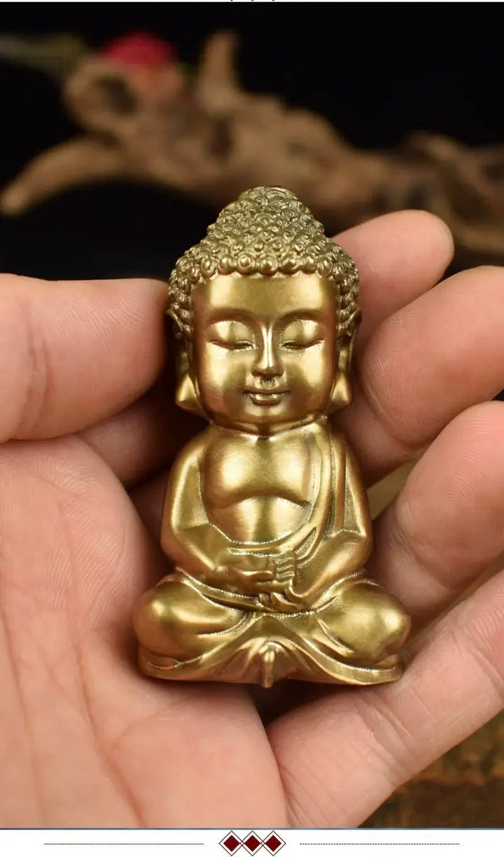 Solid Copper Wealth Buddha Wealth Lucky Protection Ornament - BuddhaEnergyHealing