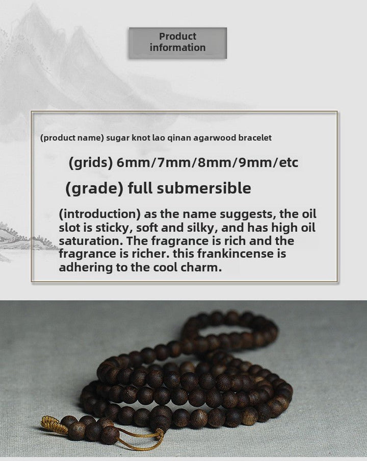 Submerged Grade Qinan Agarwood Meditation Energy Bracelet - BuddhaEnergyHealing