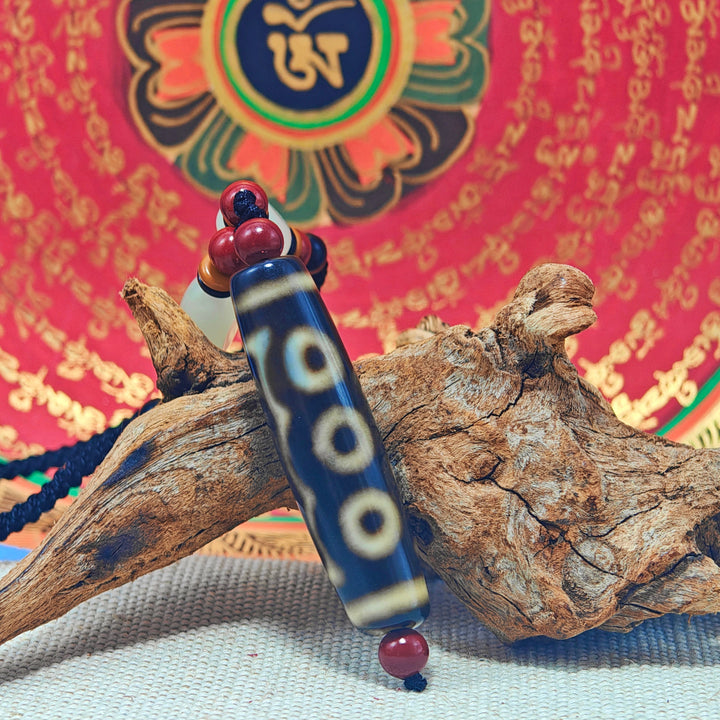 Tibet Agate Dzi Protection Energy Pendant - BuddhaEnergyHealing