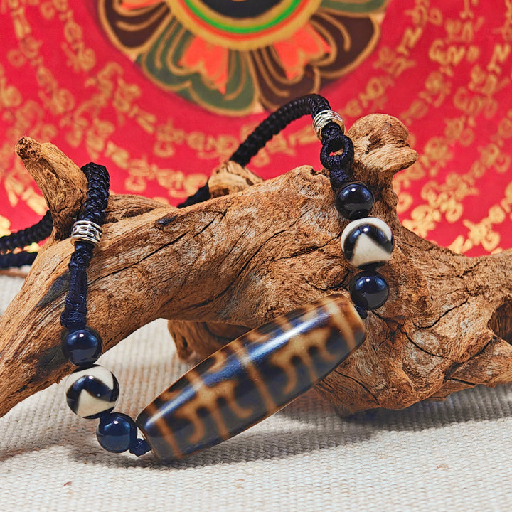 Tibet Agate Dzi Protection Energy Pendant - BuddhaEnergyHealing