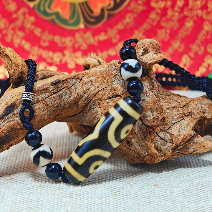 Tibet Agate Dzi Protection Energy Pendant - BuddhaEnergyHealing