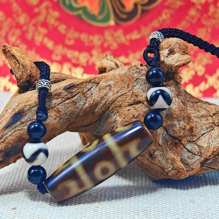 Tibet Agate Dzi Protection Energy Pendant - BuddhaEnergyHealing