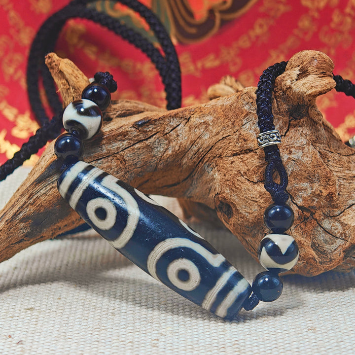 Tibet Agate Dzi Protection Energy Pendant - BuddhaEnergyHealing