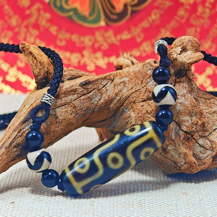 Tibet Agate Dzi Protection Energy Pendant - BuddhaEnergyHealing