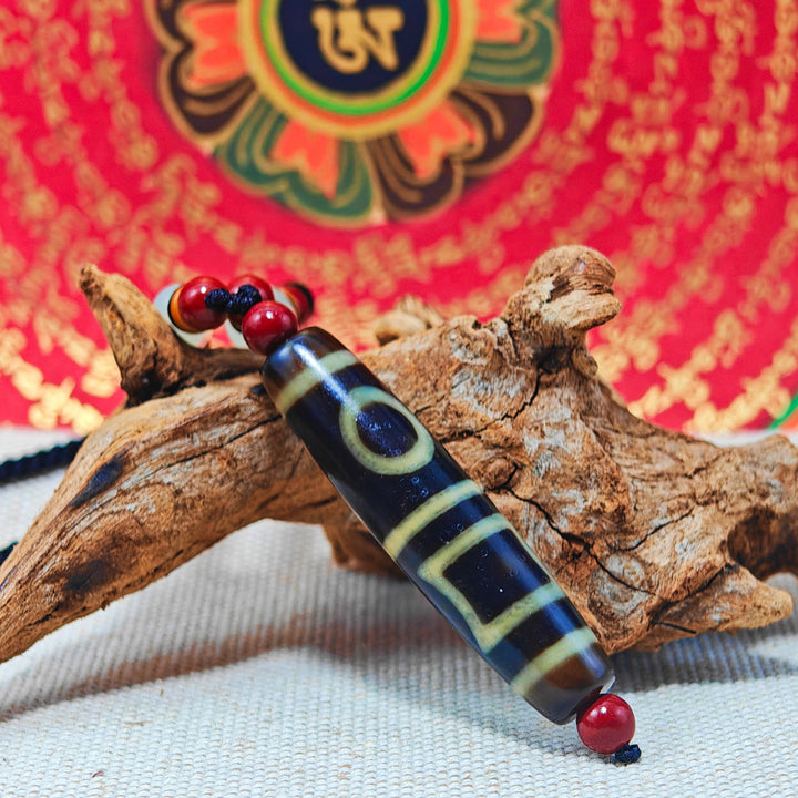 Tibet Agate Dzi Protection Energy Pendant - BuddhaEnergyHealing