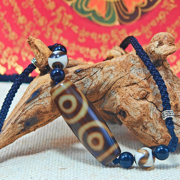 Tibet Agate Dzi Protection Energy Pendant - BuddhaEnergyHealing