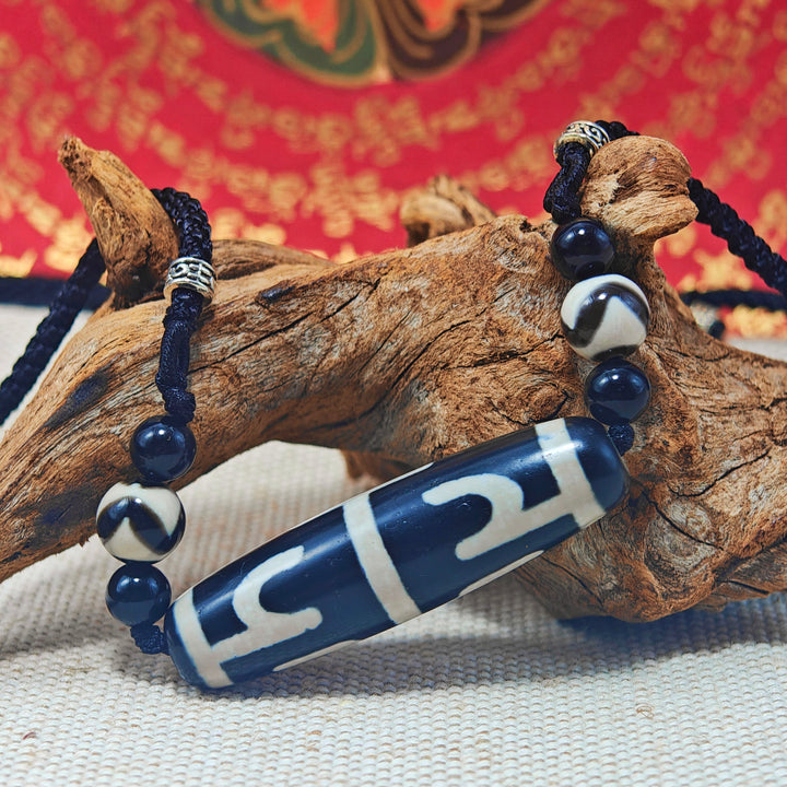 Tibet Agate Dzi Protection Energy Pendant - BuddhaEnergyHealing