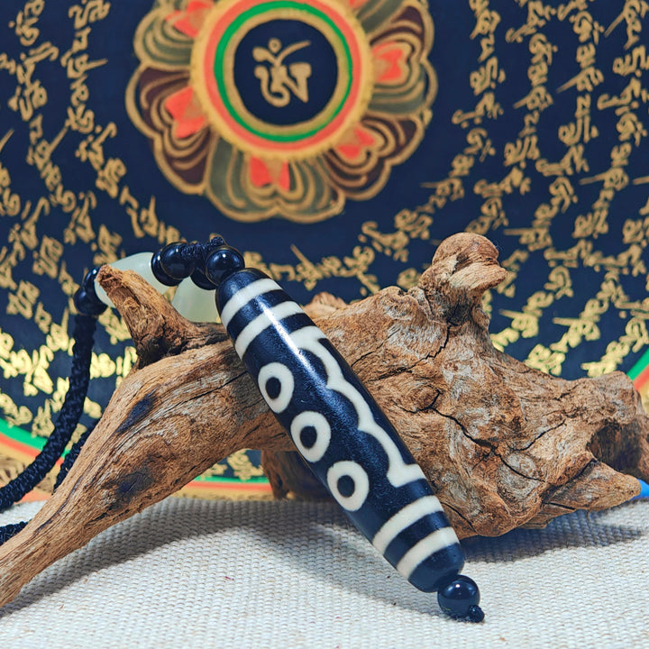 Tibet Agate Dzi Protection Energy Pendant - BuddhaEnergyHealing