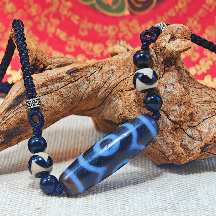 Tibet Agate Dzi Protection Energy Pendant - BuddhaEnergyHealing