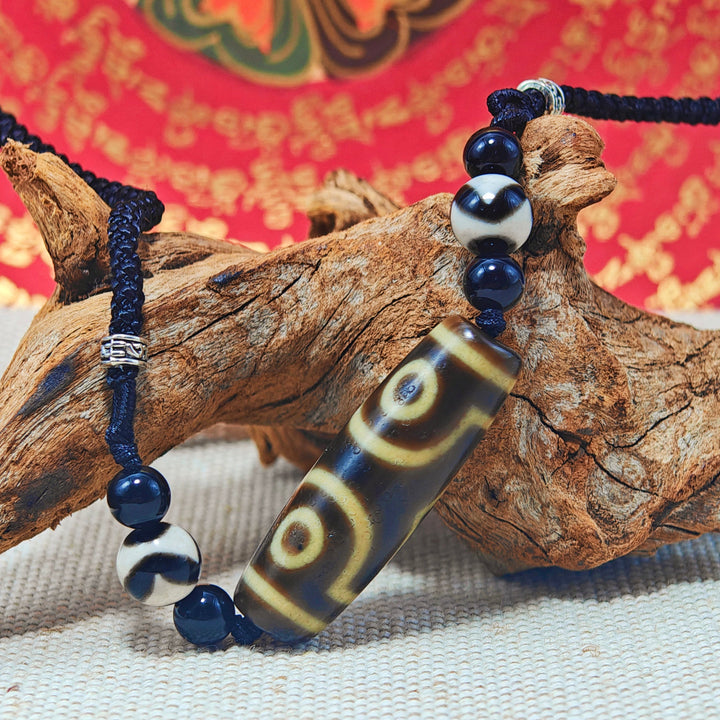Tibet Agate Dzi Protection Energy Pendant - BuddhaEnergyHealing