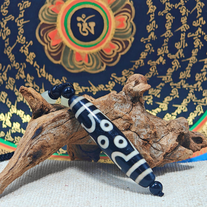 Tibet Agate Dzi Protection Energy Pendant - BuddhaEnergyHealing