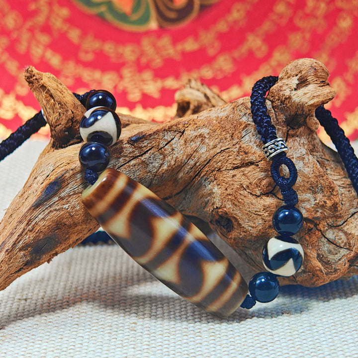 Tibet Agate Dzi Protection Energy Pendant - BuddhaEnergyHealing