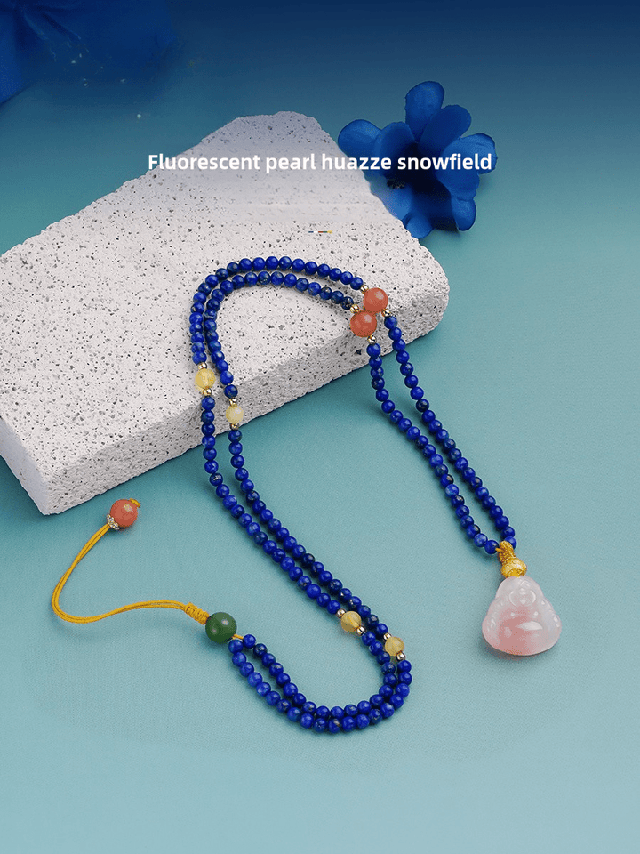 Tibet Potala Palace Lapis Lazuli Meditation Energy Necklace - BuddhaEnergyHealing