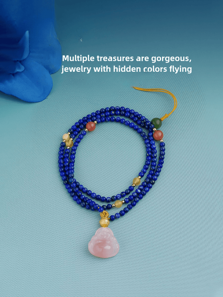 Tibet Potala Palace Lapis Lazuli Meditation Energy Necklace - BuddhaEnergyHealing