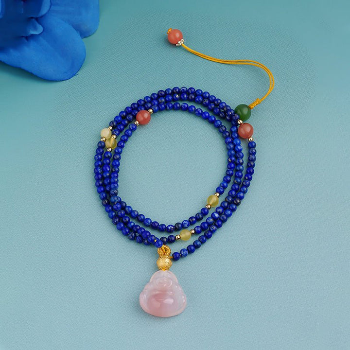 Tibet Potala Palace Lapis Lazuli Meditation Energy Necklace - BuddhaEnergyHealing