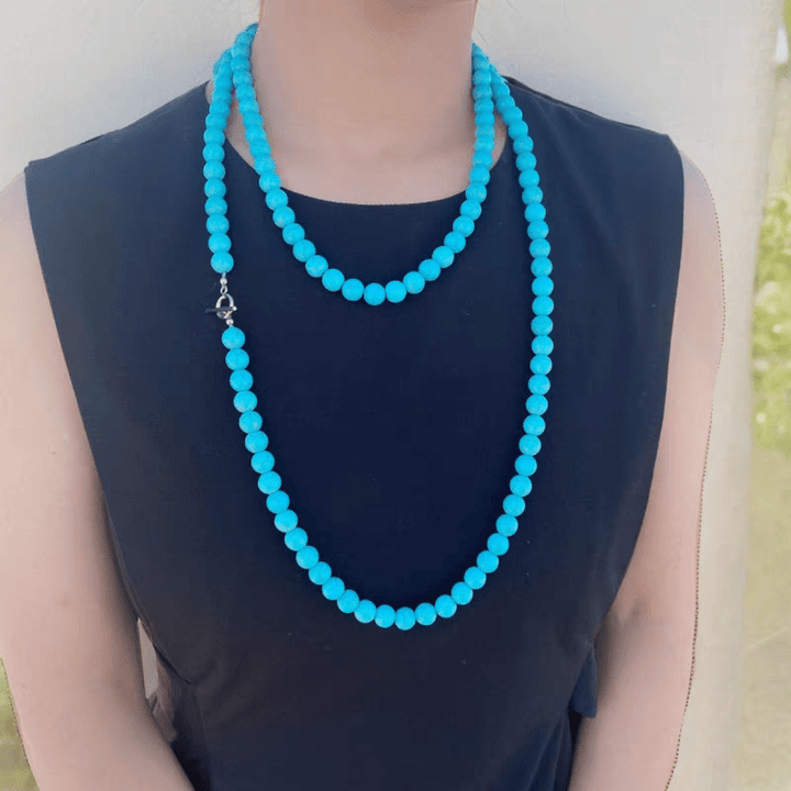 Tibetan 108 - Piece Optimized Turquoise Beads Meditation Energy Bracelet - BuddhaEnergyHealing