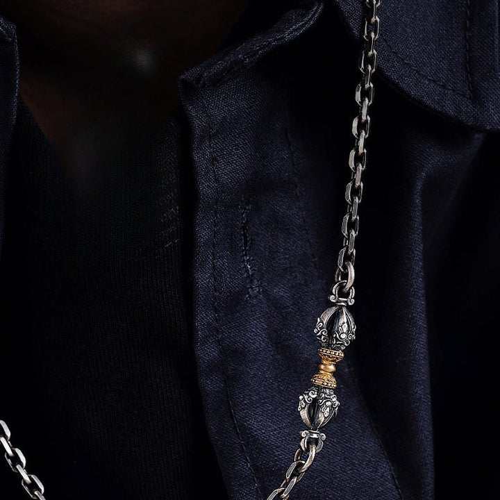 Tibetan Diamond Monster Subduing Club Protection Necklace - BuddhaEnergyHealing