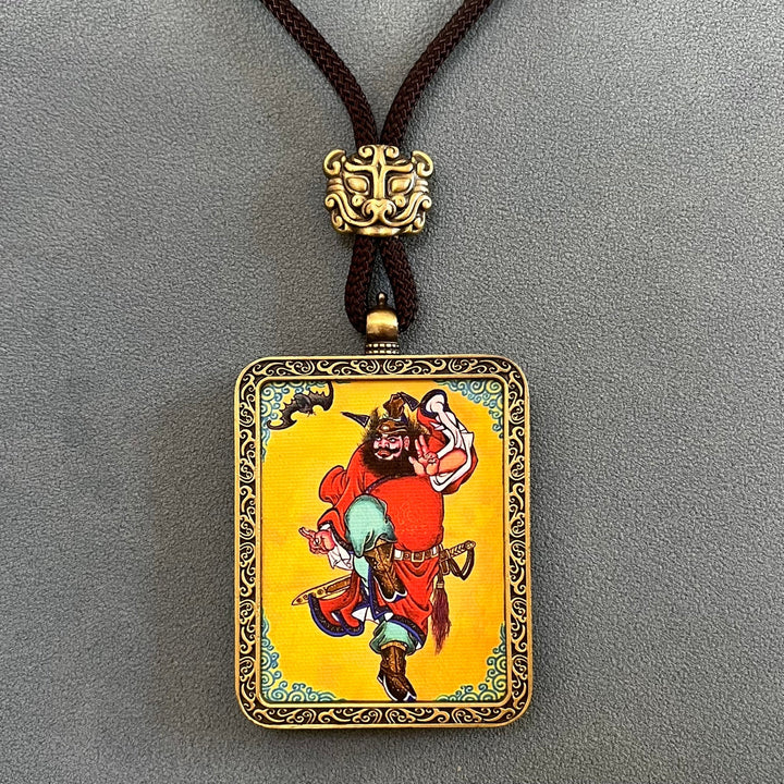 Tibetan Ethnic Thangka Pendant Protection Energy Necklace - BuddhaEnergyHealing