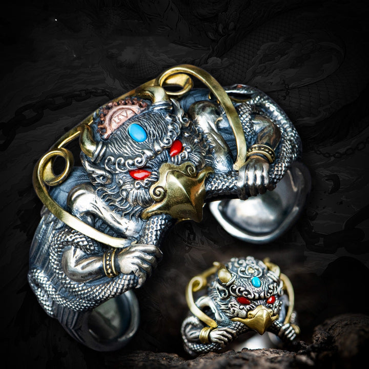 Tibetan Golden Wing Dapeng Bird Ring Protection Energy - BuddhaEnergyHealing
