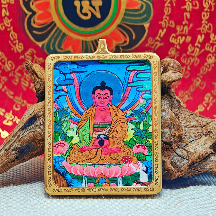 Tibetan Hand - painted Zaki Ram Medicine Buddha Yellow and Black Wealth God Thangka - BuddhaEnergyHealing
